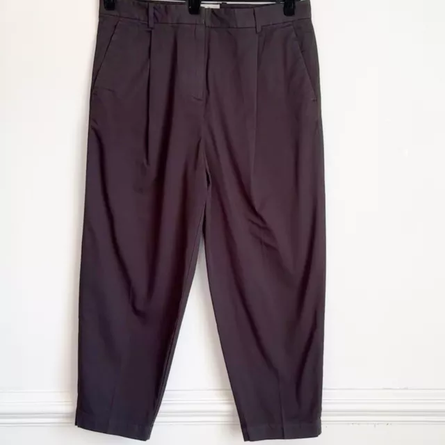 Everlane Women  The Slouchy Chino Pant Black SZ 12 Casual Office Pleated 35x24.5