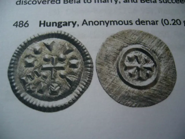 (JF486) Hungary: Anonymous denar attributed to Geza II. (1141-1162) scarce