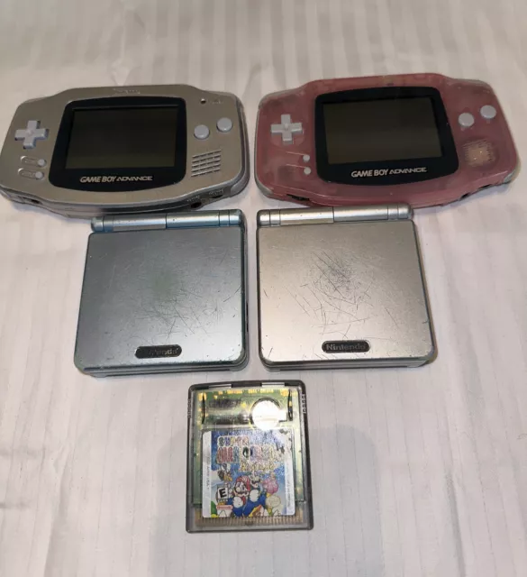 Lot of 4 Gameboy Advance SP, Advanced & 1 Color System Game Not Tested Parts Lot of 4 Gameboy Advance SP, Advanced & 1 Color System Game Not Tested Parts