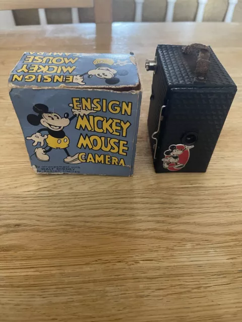 Disney Mickey Mouse Ensign Camera with Original Box - 89 Years Old! (1935)