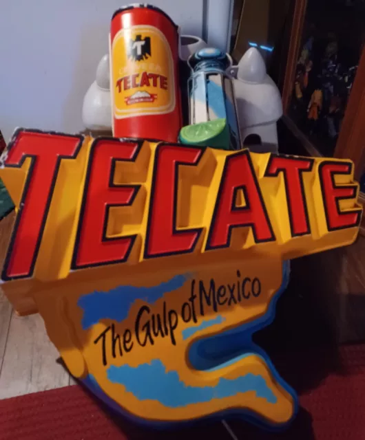 Vintage Beer Sign Cerveza Tecate