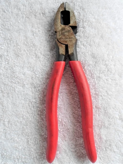 SNAP-ON TOOLS Heavy-Duty 7" Lineman's Pliers (Red) 57AHLP Made in USA