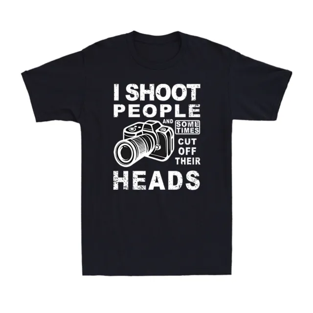T-shirt uomo cotone Photography I Shoot People divertente fotografo amanti della fotocamera