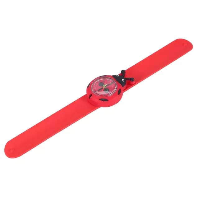 Adorable reloj de silicona de dibujos animados para niña niña niña Ladybug - color: rojo Z9E85462