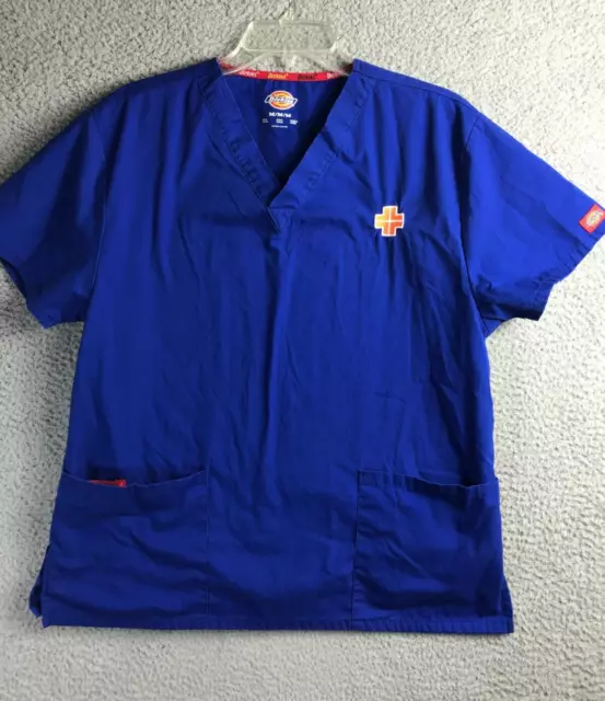 Dickies Scrubs Womens M Dark Blue Lot of  1 Top 2 Pants
