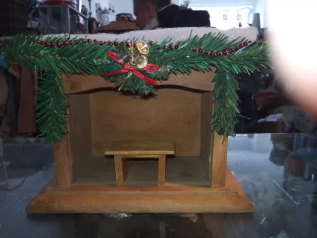 Alter Markt-Stand-Bude-Kiosk-Verkaufsstand-Weihnachten-Puppenhaus-Puppenstube