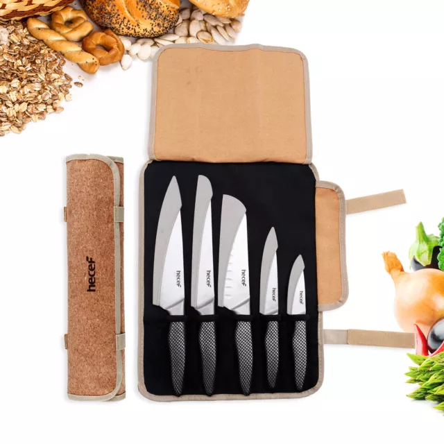 Pro 6Pcs Knife Set Germany Chef's Knife Set with Sheaths for BBQ Kitchen Outdoor