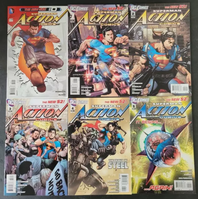 Action Comics #0, 1-52 (2011) Dc 52 Superman Near Complete Series! Set Of 52! #9