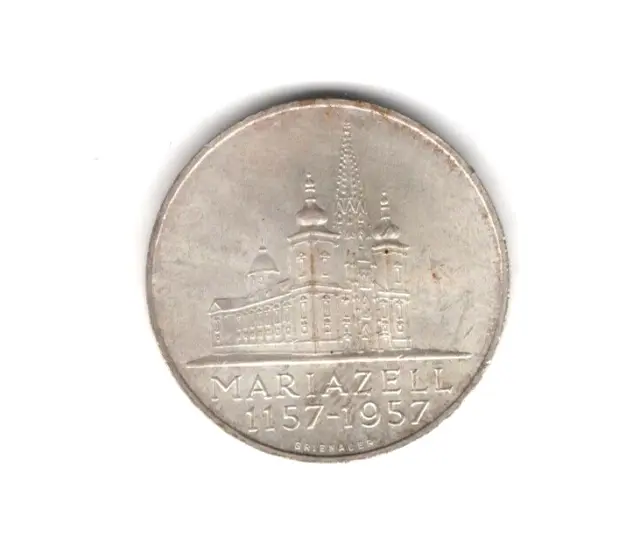 1957 Austria 25 Schilling Silver Coin - UNC