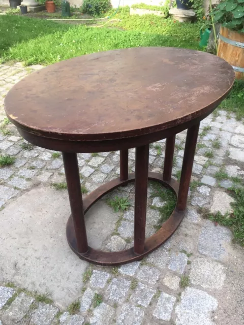 Original Otto Prutscher / Gebrüder Thonet - um 1910 - ovaler Tisch 3