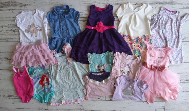 Large Girls Summer Bundle Dresses Tops Tutu Skirt Swimming Costume  3-4 Years