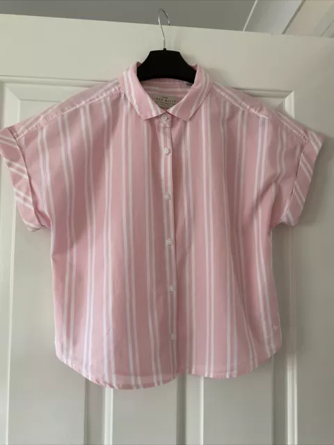 Women’s/Girls Jack Wills Pink/White Stripe Shirt Size 6