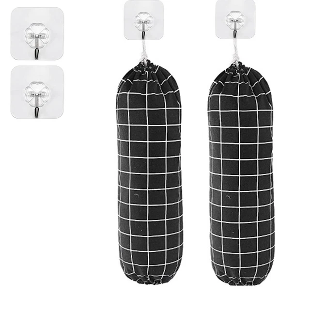 Supporto a parete organizer sacchetto della spazzatura supporto tasca per cavo cucina I9C6