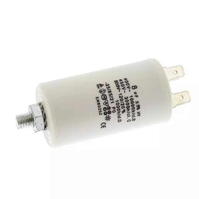 8uf Capacitor For White Knight Tumble Dryer Motor Start Run 8MF 8 Microfrad