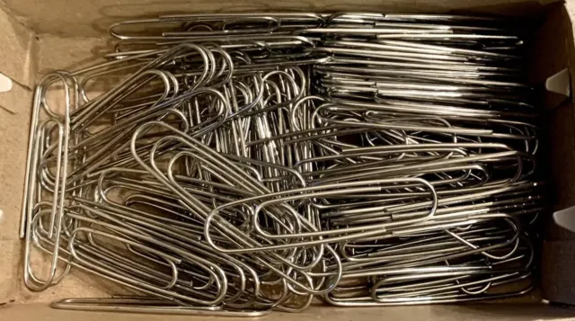 Paper Clips 100 Jumbo Size ACCO Recycled, Silver Finish, #72715 100-Count Clip
