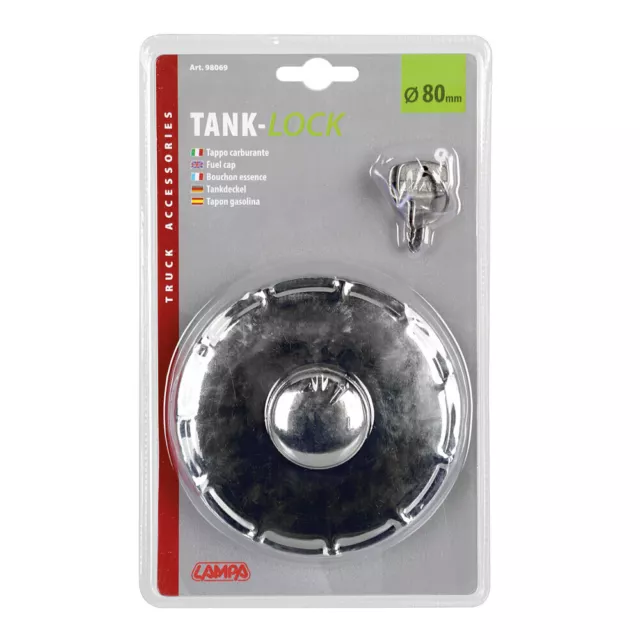 Lampa 98069 Antifurti Camion Tank-Lock Tappo Serbatoio Con Serratura 80 Mm 3