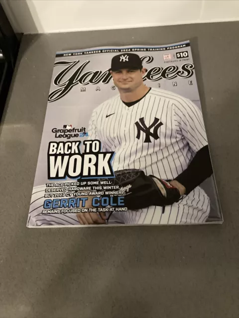 NEW YORK YANKEES 2024 Official Spring Training Program Gerrit Cole Cover