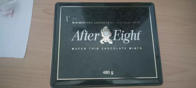VINTAGE AFTER EIGHT Chocolate Tin, 480g Capacity, Green 1992 Nestle ...