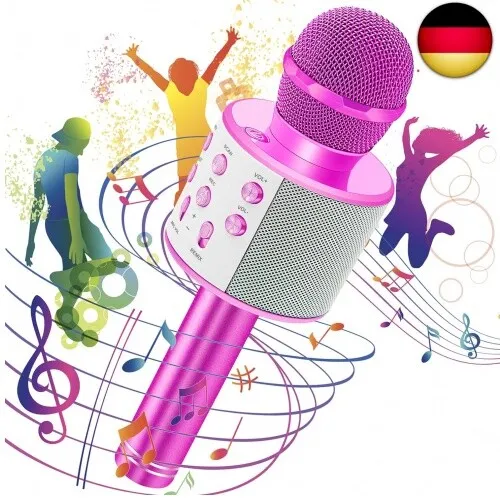 Hayruoy Karaoke Mikrofon Kinder, Bluetooth Mikrofon Kinder Karaoke 4 In 1,Toll