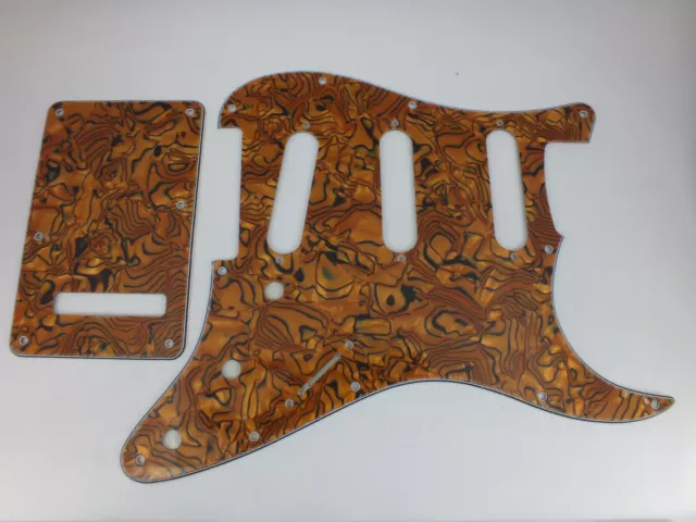 BRONZE SHELL EFFECT SSS SCRATCH PLATE Pickguard to fit USA/Mex STRATOCASTER