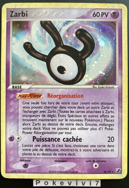 Pokemon Card ZARBI W/28 Holo Secret Block EX Hidden Forces FR