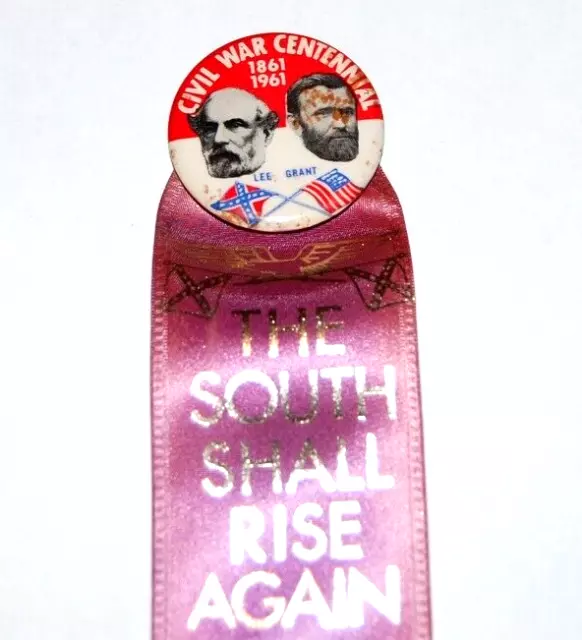 Civil War Centennial button pin pinback Ulysses S Grant abe lincoln Robert E Lee