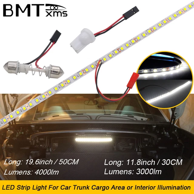 HID White Strip Light 30/50CM Car Trunk Cargo Area Illumination LED Super Bright