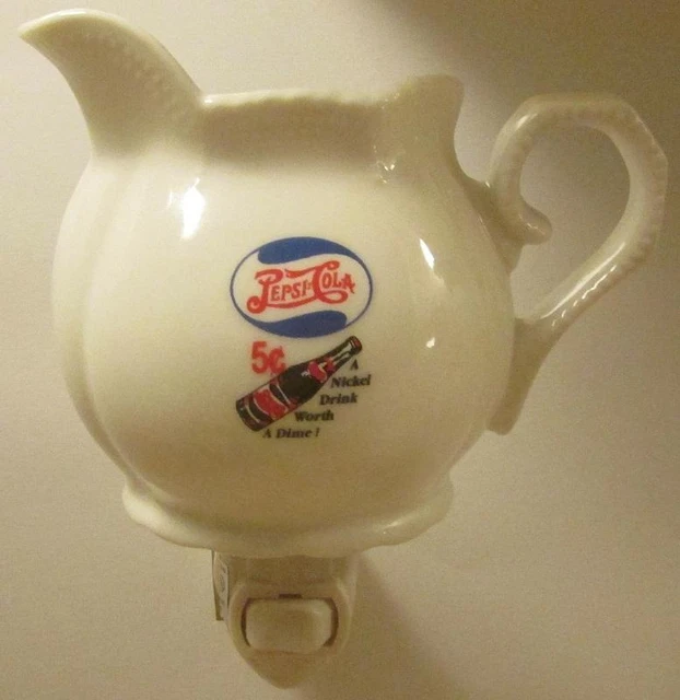 Charming Pepsi Cola Double Dot 5¢ Kitchen Porcelain Night Light