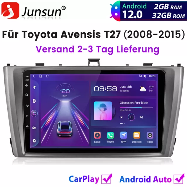 Carplay Android Für Toyota Avensis T27 2008-2015 Autoradio 2+32GB GPS NAVI DAB+