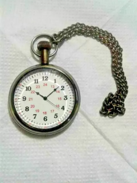Antique Brass Pocket Watch Collectible Gift & Nautical Clock Vintage Gift