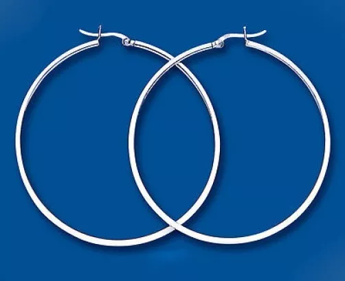 Creolen Kreole Silber Hoops 60mm Sterlingsilber