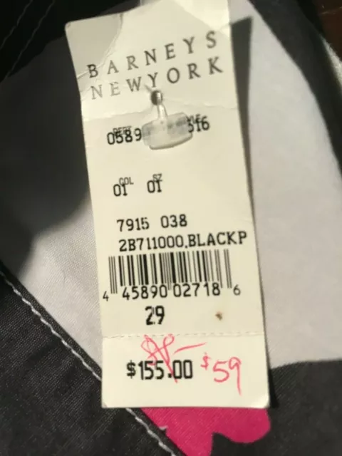 BARNEY'S New York - Black w/Pink Flowers Board Short - Size: 29 - NWT Org $155 3