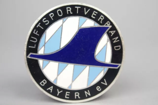 Emaille Plakette - Luftsportverband Bayern e.V. - vintage badge