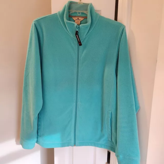 Woolrich Aqua Green Andes Fleece Jacket Women’s Size Large, Excellent Condition