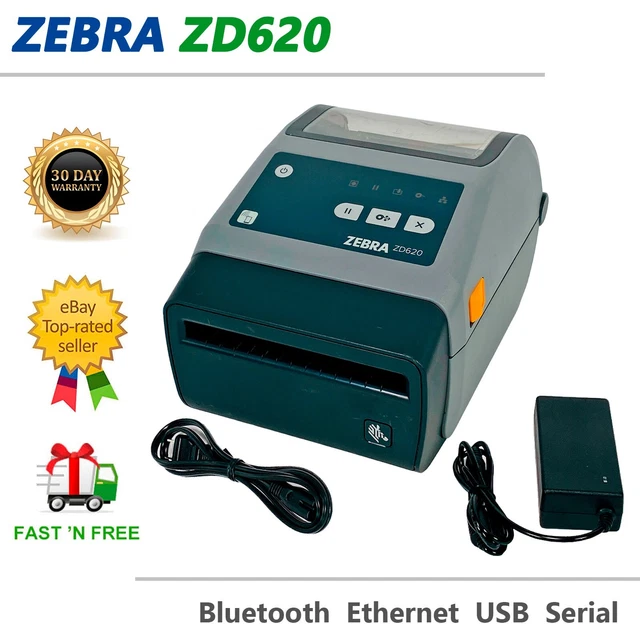 ZEBRA ZD620 DIRECT Thermal Barcode Label Printer Cutter USB LAN