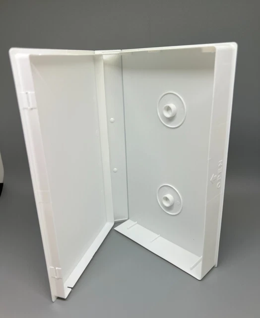 10 Pcs White Vhs Case Video Box Library Case With Hub,  Full Sleeve, Psv12Hub