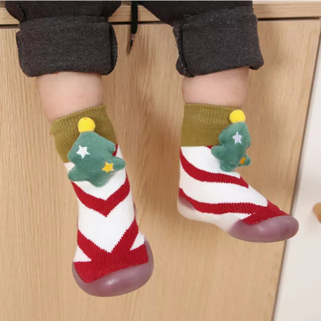 Pantofole antiscivolo bambini bambina ragazzi bambini scarpe calze inverno calde 7