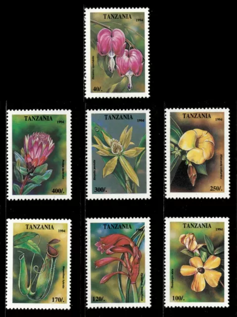 Tanzania 1995 - Flowers, Orchids, Protea - Set of 7v - Scott 1303-09 - MNH