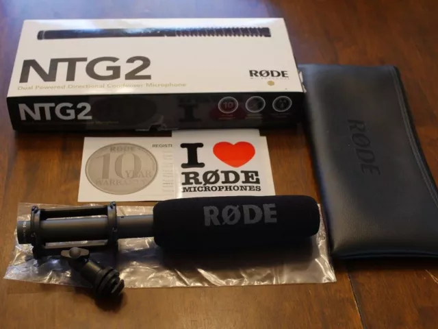 Rode NTG2 Dual Powered Shotgun Directional Conderser Microphone