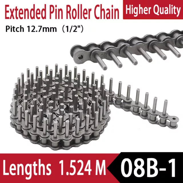 08B-1 Roller Chains Transmission Chain Extended Pin Chain Conveyor Driving Chain