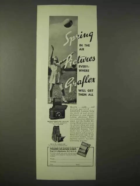 1935 Graflex Series D, National Series II Camera Ad