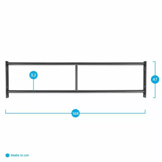 Pull Up Bar Two Grip Double Racks Fitness Gym Excercises Strength Training Black 2