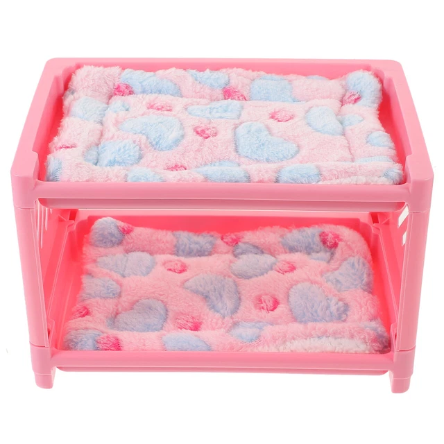 1 set di gabbia letto criceto multifunzione nido cavia nido letto doppio strato animale domestico