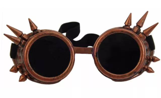 Darkwear Welding Cyber Goggles Rivet Steampunk Cosplay Antique Victorian Spike