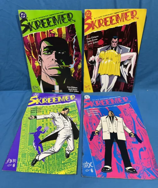 Skreemer Lot of 4 #1,3,4,6 DC Comics (1989) 1st Print Comic Books Set