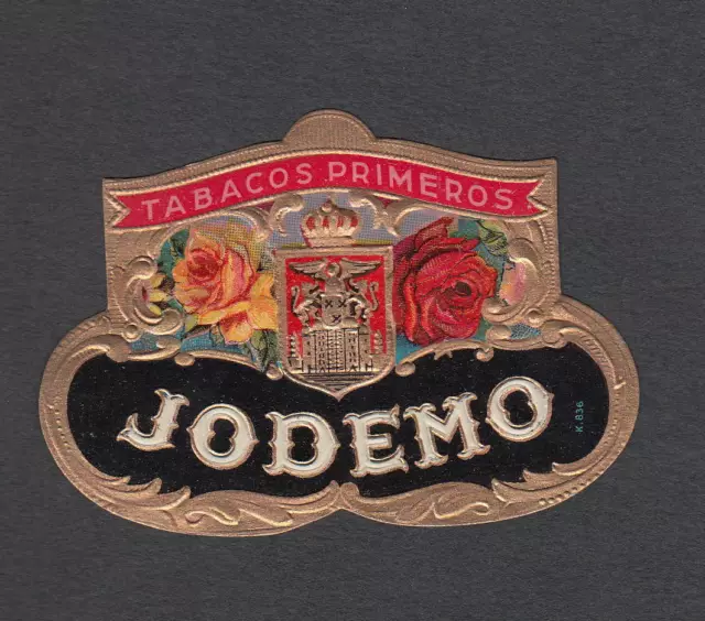 Ancienne Lytho  Cigare   médaillon Label  Jodemo  Blason Rose