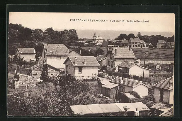 CPA Franconville, Vue sur le Plessis-Bouchard