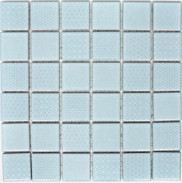 Mosaïque Céramique écailles De Poisson – Blanc Uni Ice Crackle, Rétro, 259x273 Mm