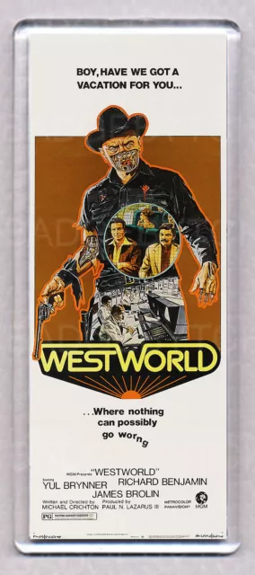 WESTWORLD - WIDE movie poster LARGE FRIDGE MAGNET - 70's Sci-Fi CLASSIC!