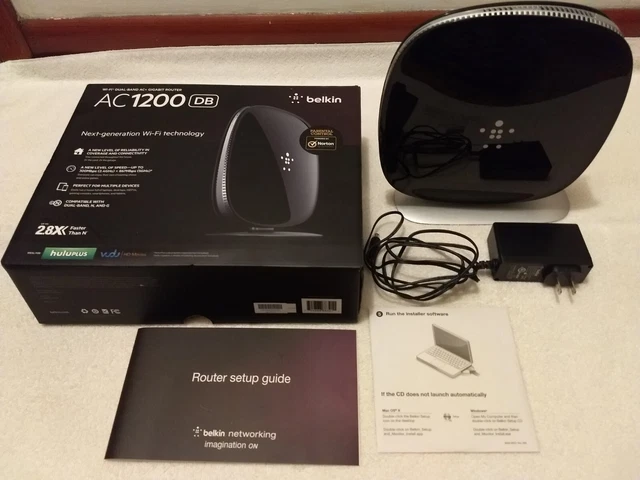 Belkin AC1200 DB Wi-Fi Dual Band AC+ Gigabit Router, Untested, Read Description